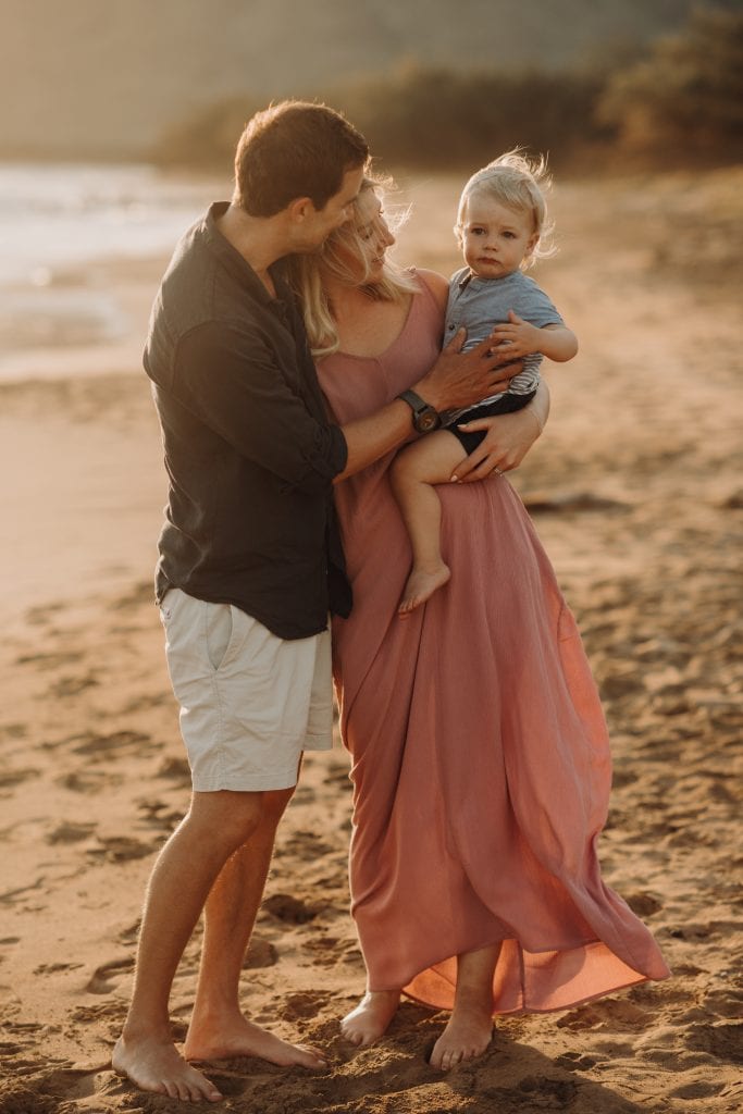 sunset beach family photos