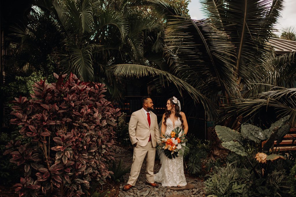 dreamy wedding day at villas by the cove in Hawaii