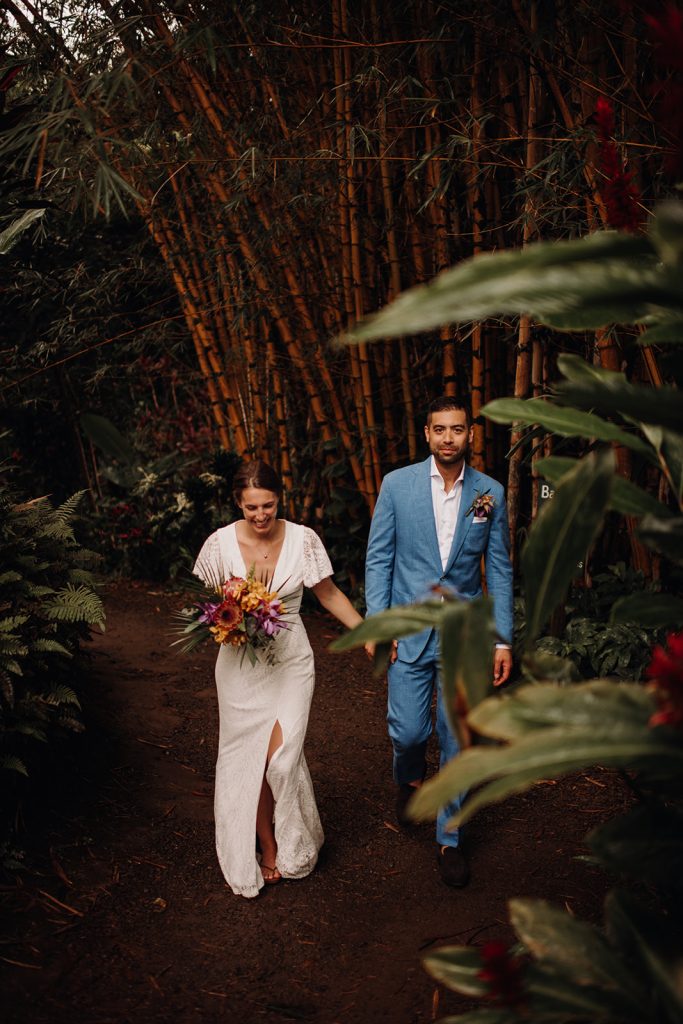 enchanted forest wedding day in Hawaii