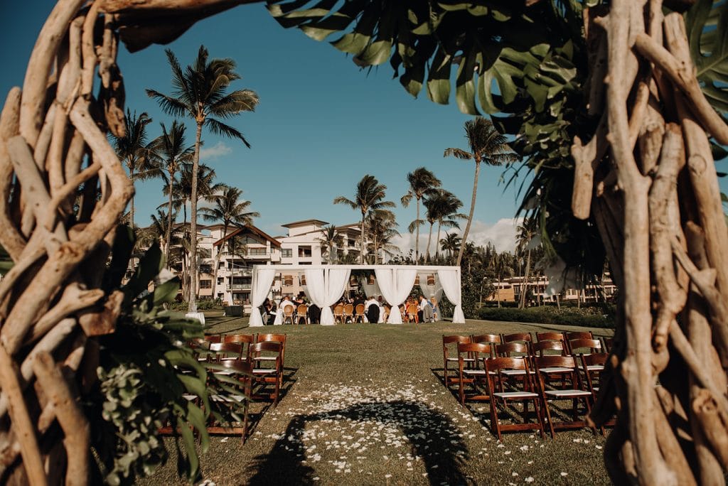 Maui wedding at montage kapalua bay resort